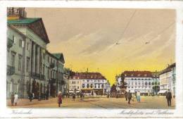 CPSM KARLSRUHE (Allemagne-Bade Wurtemberg) - Marktplatz Mit Rathaus - Karlsruhe