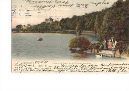 Litho Hamburg Partie An Der Alster Schöne Aussicht Schwan 30.3.1908 Nach Varel - Mitte