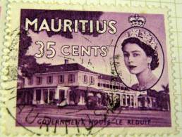 Mauritius 1953 Queen Elizabeth II And Government House 35c - Used - Mauricio (...-1967)