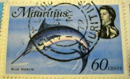Mauritius 1969 Marine Life Blue Marlin 60c - Used - Maurice (1968-...)