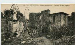 CPA 29 LANDEVENNEC RUINES DE L ABBAYE TOMBEAU DU ROI GRALLON 1926 - Landévennec