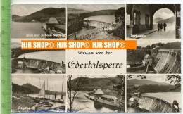 „Gruß Von Der Edertalsperre, Mehrfeldkarte“  Um 1950/1960   Ungebrauchte Karte - Waldeck