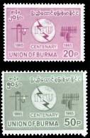 (30) Burma / Birmanie  ITU / UIT / Communication  ** / Mnh  Michel 189-90 - Birmanie (...-1947)