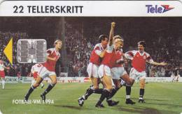 Norway, N032, Maljubel, 1994 Football, CN : 46145249, 2 Scans.  Priced : 40NOK - Norwegen