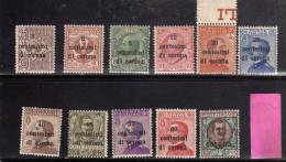 OCCUPAZIONI ITALIANE TRENTO E TRIESTE 1919 ITALY OVERPRINTED SOPRASTAMPATI SERIE COMPLETA MNH BEN CENTRATA - Trento & Trieste