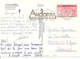 N°Y&T 357    ANDORRE       Vers   ST FULGENT  Le   1987 - Lettres & Documents