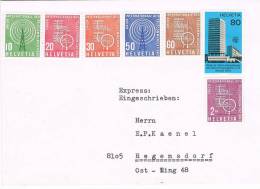 Carta SUIZA 1973, Servicio Sin Matasellar, Yvert Num 393-398 - Covers & Documents