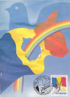 BIRDS,PASSEREAUX,CM,MAXI CARD,MAXIMUM CARD,1990,ROMANIA - Duiven En Duifachtigen