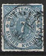3165-ALEMAMANIA CLASICO WURTEMBERG 1869 N39.25,00€ LUJO - Oblitérés