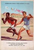 RENCONTRE SPORTIVE INTERNATIONALE - FESTIVAL DE JEUNESSE : BUCAREST / ROUMANIE - 1953 : COURSE À PIED: ESTAFETTE (m-161) - Athletics