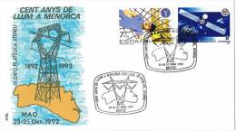 0478. Carta MAO (Menorca) 1992, 100 Años De Luz En Mahon - Cartas & Documentos