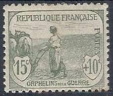 1917-19 FRANCIA PRO ORFANI DI GUERRA 15+10 CENT MH * - FR489 - Ungebraucht