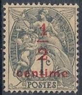 1919 FRANCIA SOPRASTAMPATO 1/2 SU 1 CENT SENZA GOMMA - FR489 - Ongebruikt