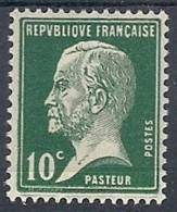 1923-26 FRANCIA LOUIS PASTEUR 10 CENT MH * - FR492 - 1922-26 Pasteur