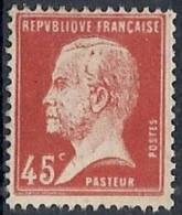 1923-26 FRANCIA LOUIS PASTEUR 45 CENT SENZA GOMMA - FR494-2 - 1922-26 Pasteur