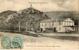 CONTES (06) Village De Berre Tramway électrique Gendarmerie - Contes