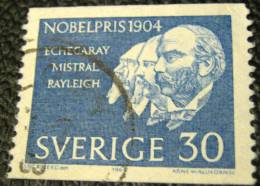 Sweden 1964 Nobel Prize Winners Echegaray Mistral Rayleigh 30ore - Used - Oblitérés