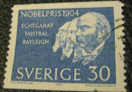 Sweden 1964 Nobel Prize Winners Echegaray Mistral Rayleigh 30ore - Used - Oblitérés