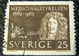 Sweden 1963 300th Year Of The Swedish Board Of Health 25ore - Used - Oblitérés