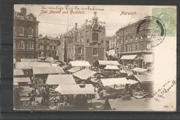 CPA 1907 Royaume Uni Norwich The  Market  And    Guildhall - Norwich