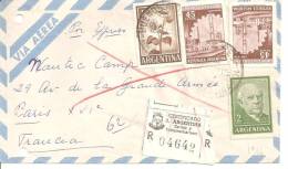 N°Y&T 604+734X2+693 BUENOS AIRES  Vers   FRANCE     Le   1967 - Brieven En Documenten