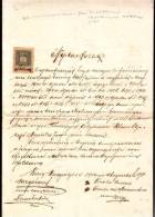 REVENUE STAMPS FISCAUX 1914 RARE ON DOCUMENT HUNGARY. - Fiscali