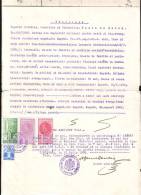 REVENUE 4 STAMPS FISCAUX 1939 RARE ON DOCUMENT ROMANIA. - Fiscaux