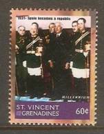 St. Vincent 1999 Millennium - Spain Becomes A Republic In1931 Sc 2741d History MNH ++ 3151 - St.Vincent (1979-...)