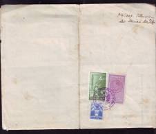 REVENUE 3 STAMPS FISCAUX 1922 RARE ON DOCUMENT ROMANIA. - Fiscales