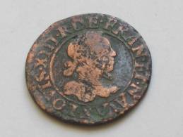 LOUIS XIII - Double Tournois .1617 - 1610-1643 Louis XIII Le Juste