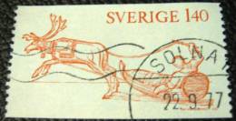 Sweden 1972 Reindeer And Sledge 1.40kr - Used - Oblitérés