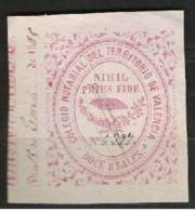 1531-FISCAL 1863 COLEGIO NOTARIAL VALENCIA 12 RLS.ILUSTRE COLEGIO NOTARIAL DE VALENCIA.AÑO 1863.EN DIFERENTES LOTES OF - Fiscale Zegels