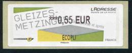 Lisa 2 De 2012 - "Ecopli 0,55 €  - L'Adresses - Musée De La Poste - 2012 " - 2010-... Viñetas De Franqueo Illustradas