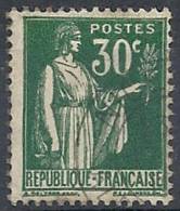 1932-33 FRANCIA USATO TIPO PACE 30 CENT - FR511 - 1932-39 Vrede