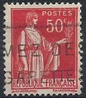 1932-33 FRANCIA USATO TIPO PACE 50 CENT - FR512 - 1932-39 Vrede