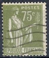 1932-33 FRANCIA USATO TIPO PACE 75 CENT - FR512-2 - 1932-39 Vrede