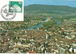 Aarau - Luftaufnahme  (Sonderstempel Eidg.Turnfest)          1972 - Aarau