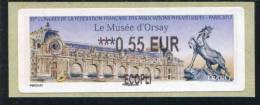 Lisa 2 De 2012 - "Ecopli 0,55 €  - 85e Congrèsde La FFAP -Paris 2012 - Musée D'Orsay"" - 2010-... Abgebildete Automatenmarke