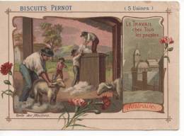 Chromos -  Biscuits Pernot   (  5  Usines ) - Le Travail Chez Tous Les Peuples :  AUSTRALIE - Pernot