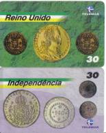Brasil-serie Moedas Historicas-(2 Cards)-number Card3,5/10-tirage-90.000-used+2 Card Prepiad Free - Timbres & Monnaies