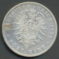 GERMANY , PRUSSIA 5 MARK 1874 A - Andere & Zonder Classificatie
