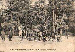 Le Gavre   Forêt Du Gavre   Chasse A Courre  Rond Point Jour De Chasse L'équipage (pli) - Le Gavre