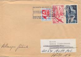 France 1975 Cover From Paris To Germany Franked With Air Mail Stamp 50 F. Iris (issue 1946) + Youth + Auch - Covers & Documents