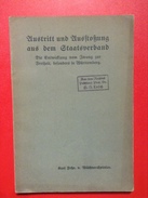 Heft Austritt Und Ausstoßung Aus Dem Staatsverband Württemberg Tübingen 1912 - 4. Neuzeit (1789-1914)