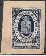 2122-MURCIA COLEGIO PROCURADORES 1870 MURCIA FISCAL 3 PESETAS.SPAIN REVENUE FISCAUX STEMPELMARKEN.FISCALES - Fiscale Zegels