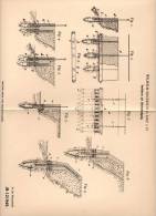 Original Patentschrift - W. Baudisch In Linz A.D., 1899 , Uferbefestigung , Ufer , Fluss , Teich , See , Meer !!! - Arquitectura