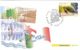 ITALIA 2012 MADE IN ITALY VINI - ANNULLO PRAGA - 2011-20: Cartas & Documentos