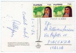 PHILIPPINES - HUNDRED ISLANDS IN THE GULF OF LINGAYEN-THEMATIC STAMP-ST.TERESA OF AVILA / RELIGION - Filippine