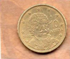 PIECE DE 10 CENT D'EURO GRECE 2002 - Griekenland