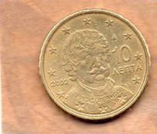 PIECE DE 10 CENT D'EURO GRECE 2002 - Grèce
